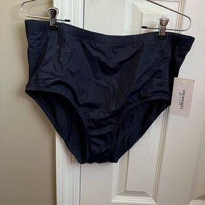 Swimsuits For All Black High-Waisted Bikini Bottom